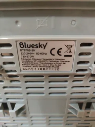 Ofertaaa!!Tostadora Bluesky Blanca 870w *leer