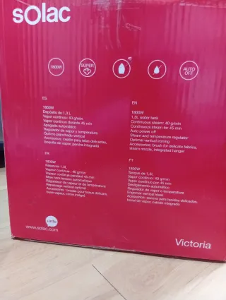 Plancha de Vapor Vertical Solac Victoria