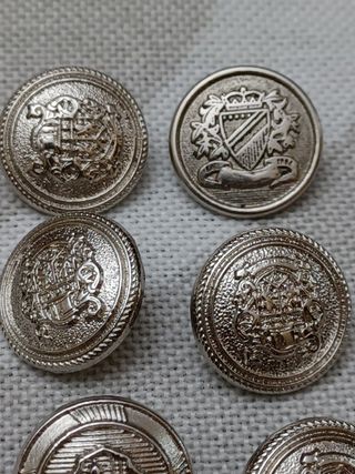 Bottoni vintage decorati argento