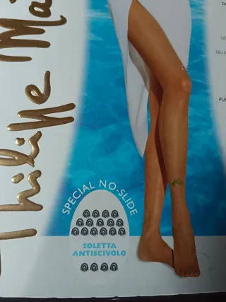 2 Medias Philippe Matignon 4/XL Beige y negro