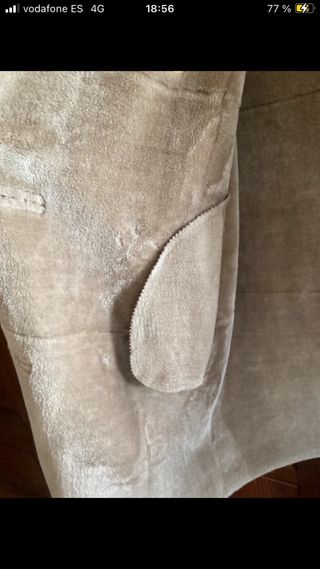 Abrigo largo beige con borreguito