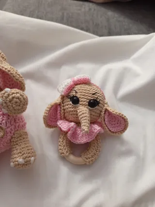 Juguetes crochet elefante bebé