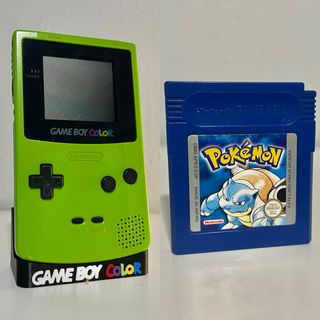 Consola Game Boy Color Verde + Pokémon Azul