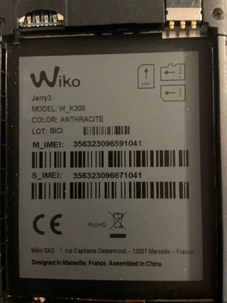 Wiko Jerry3 Nero
