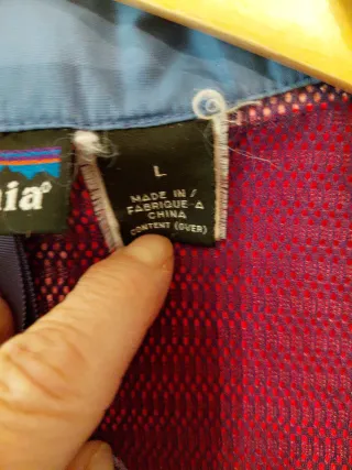 Giacca a vento Patagonia blu/rossa