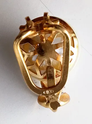 Pendientes Perla y Circonita Chapado Oro