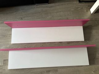 Armario y cama infantil blanco y fucsia