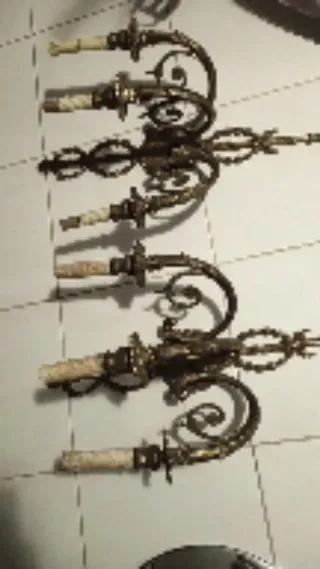 Aplique de pared 3 brazos antiguos tulipas