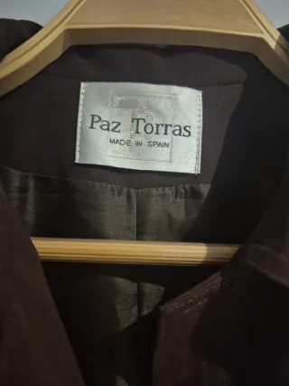 Chaqueta Paz Torras Marrón con Cinturón