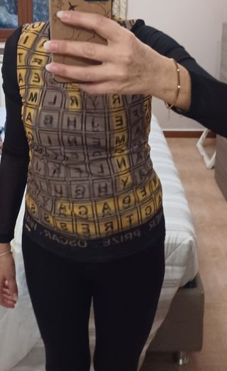 Maglia a maniche lunghe con stampa Scarpe e leggin