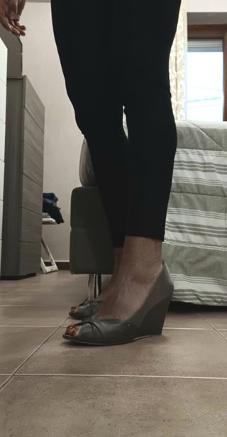 Maglia a maniche lunghe con stampa Scarpe e leggin