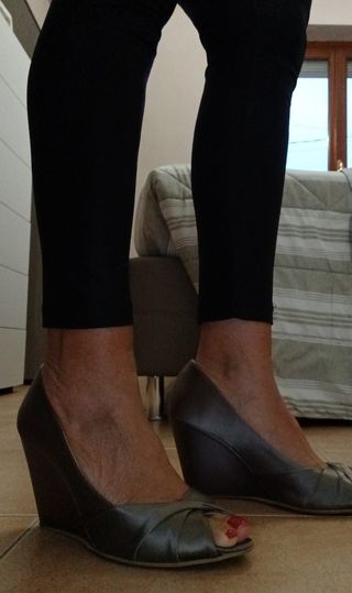 Maglia a maniche lunghe con stampa Scarpe e leggin