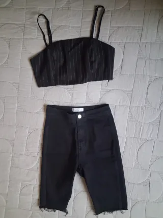 Conjunto Top y Pantalón Corto Negro