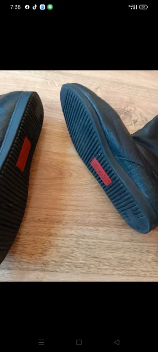 Botas de piel largas negras