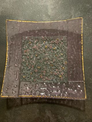 Centrotavola Vetro Murano 19x4 cm Rosa Oro