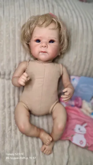 Muñeca estilo reborn 45cm, cuerpo de tela