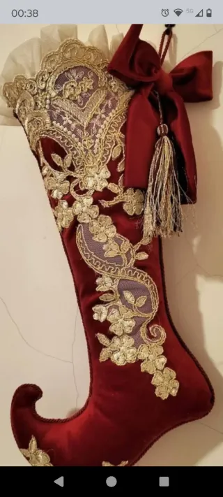 Calza della befana decorata