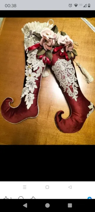 Calza della befana decorata