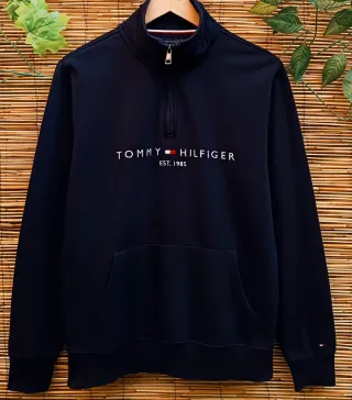 Sudadera Tommy Hilfiger Media Cremallera Azul Tall