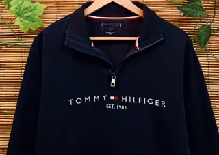 Sudadera Tommy Hilfiger Media Cremallera Azul Tall