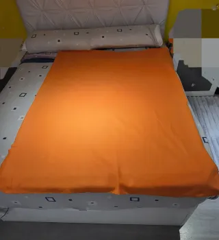Manta fina naranja poliéster
