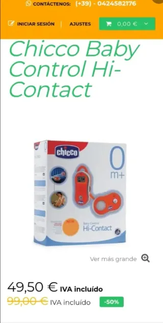 Vigilabebés Chicco Hi-Contact 863-865 MHz ¡NUEVO!