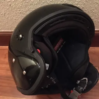 Lote: 2 Cascos Moto  Blanco y Negro sin visor