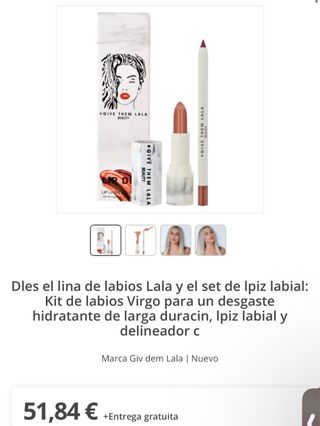 Lip combo Give Them Lala Beauty Rojo