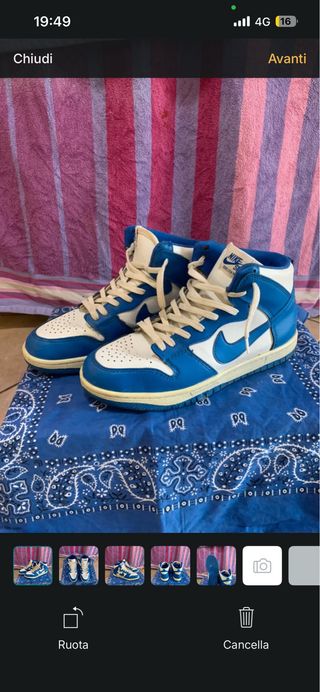 Nike SB Dunk High Pro ISO Kentucky Blu/Bianco