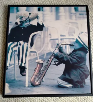 4 Cuadros decorativos-Marco metálico negro