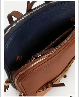 Mochila Parfois Portátil Viaje Azul y Marrón