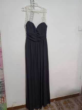 Vestido largo negro y blanco Cool Cube