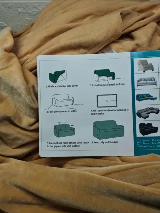 Funda sofá y 4 cojines elástica 2 y 3 plazas