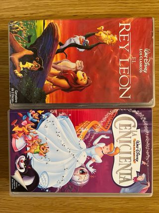 VHS El Rey León y La Cenicienta y más DVD’s
