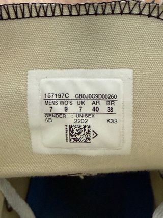 Converse Chuck Taylor Zapatillas Negras Talla 40