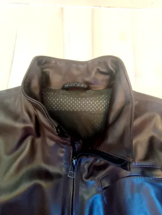 Chaqueta Dainese Piel Marrón Talla L amplia