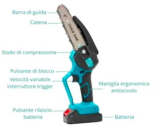 Kit Potatura Motosega + Cesoia + Asta Telescopica