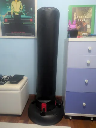 Saco boxeo hinchable, inflador y guantes