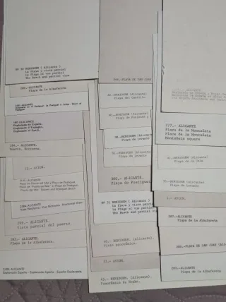 ALICANTE y BENIDORM. Lote de 29 postales variadas