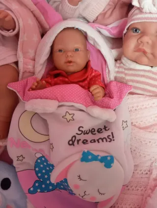 Lote reborn con sacos 4 muñecos