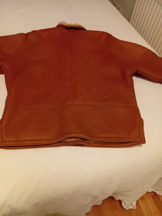 Cazadora Piel Vuelta Marrón Made in Italy