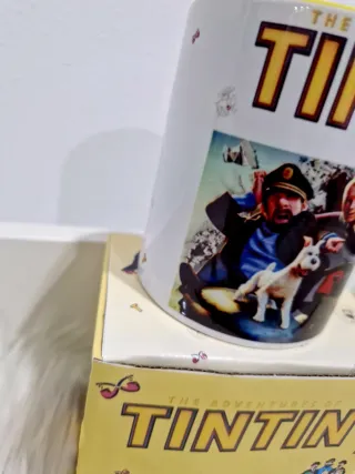 Caneca Tintin Cerâmica Amarela
