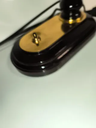 Lámpara Banquero Antigua Latón y Madera