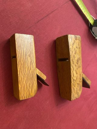 2 Cepillos Carpintero Antiguos Madera