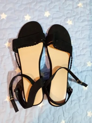 Sandalias negras mujer