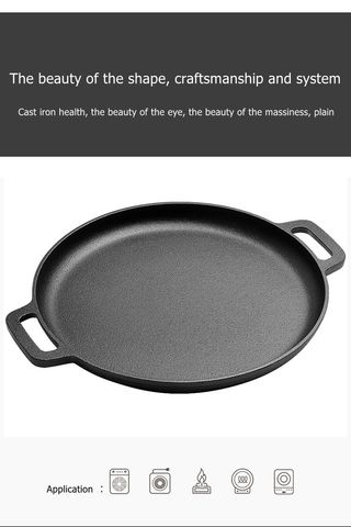 Sartén hierro fundido cazuela con dos asas de 32cm