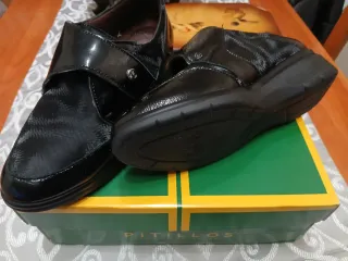 Zapatos Pitillos Piel Negros Nuevos