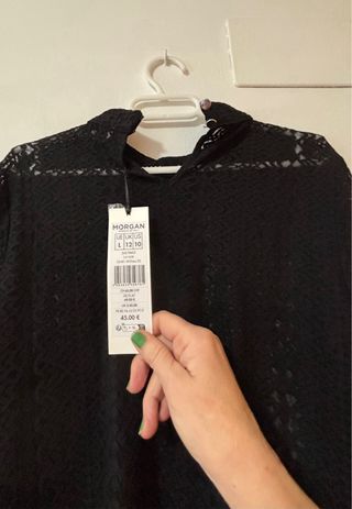 Camisa Morgan Transparente Negra