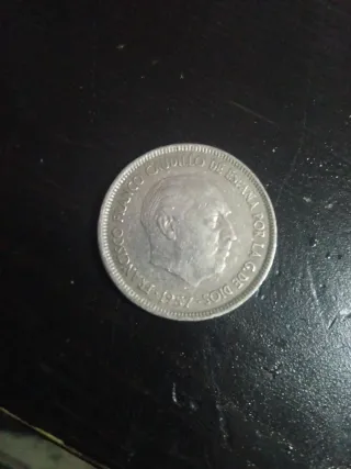 Peseta 1957 Franco Caudillo de España