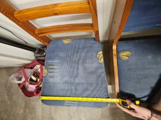 Rinconera de cocina madera y tela